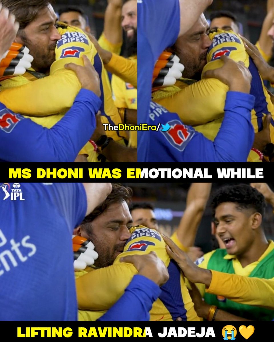 Emotional Dhoni 🥺😭💛 @MSDhoni #IPL2023Finals #CSKvsGT
