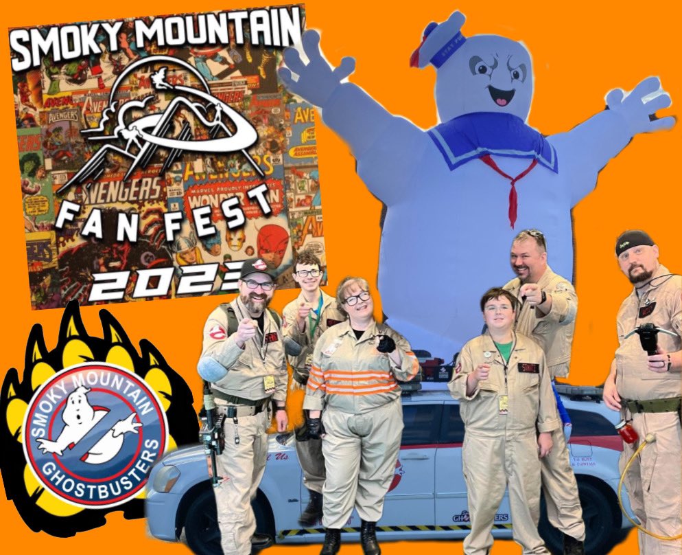 knoxbusters's tweet photo. Join the Smoky Mountain Ghostbusters August 11th-13th at the Sevierville Convention Center in Sevierville, Tennessee for the biggest Smoky Mountain Fan Fest ever @SmokyFanFest https://t.co/6xHRweYdXV