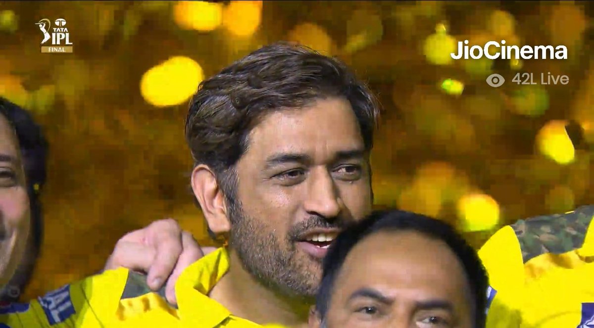 beingsyb's tweet photo. Not a @ChennaiIPL fan, but can't help but admire the magic that unfolds when @msdhoni holds the trophie high! His winning spirit, strategic genius, and calm demeanor are awe-inspiring.Thank you for being an epitome of excellence on and off the field.🏆❤️ #MSDhoni  #IPL2023Final https://t.co/f4S7IRzgrL