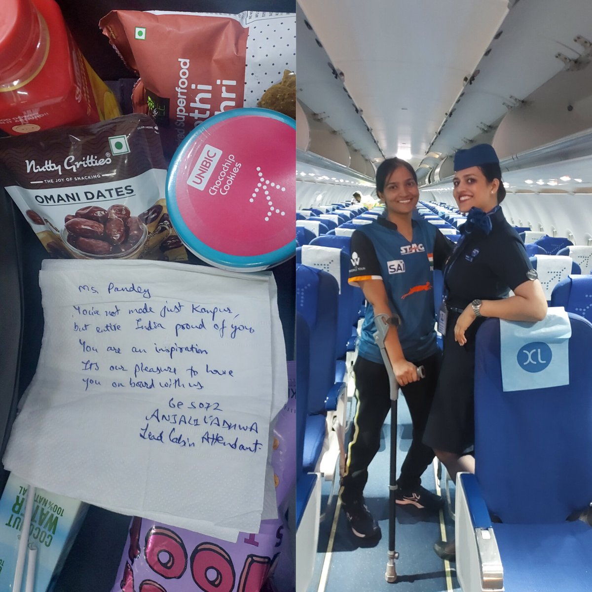 PrachiPandeyPP's tweet photo. Things that make me Happy 😇 Thank you @IndiGo6E 😇 #INDIGO #happy #tt https://t.co/h2yzxpTEQ1