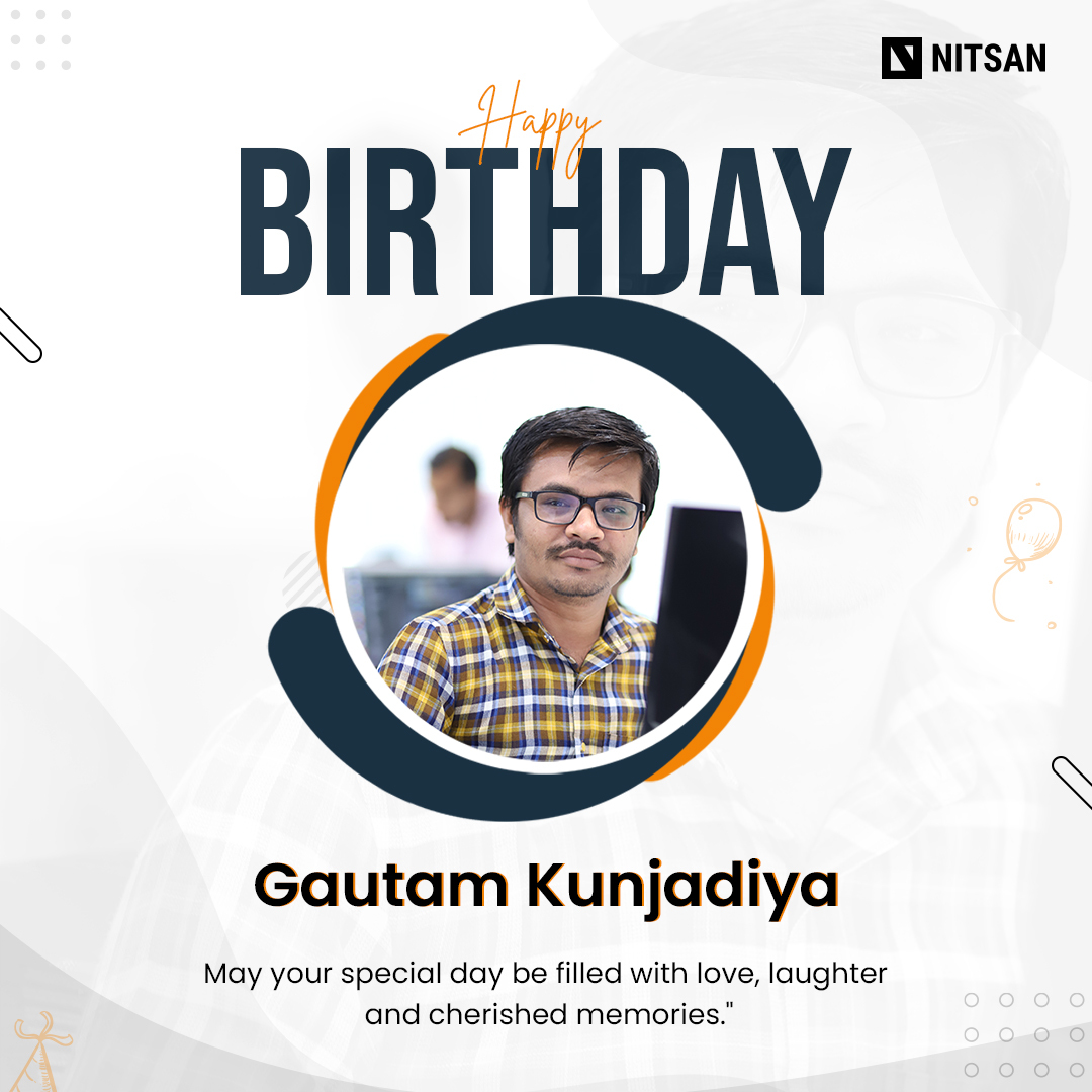 Happy Birthday!🎂🎉🎊 I hope you have an incredible day full of sweet surprises and blessings🎁🎈 
again Happy Birthday! Gautam Kunjadiya

#bestwishies #employee #birthday #celebration #workculture #Blessings