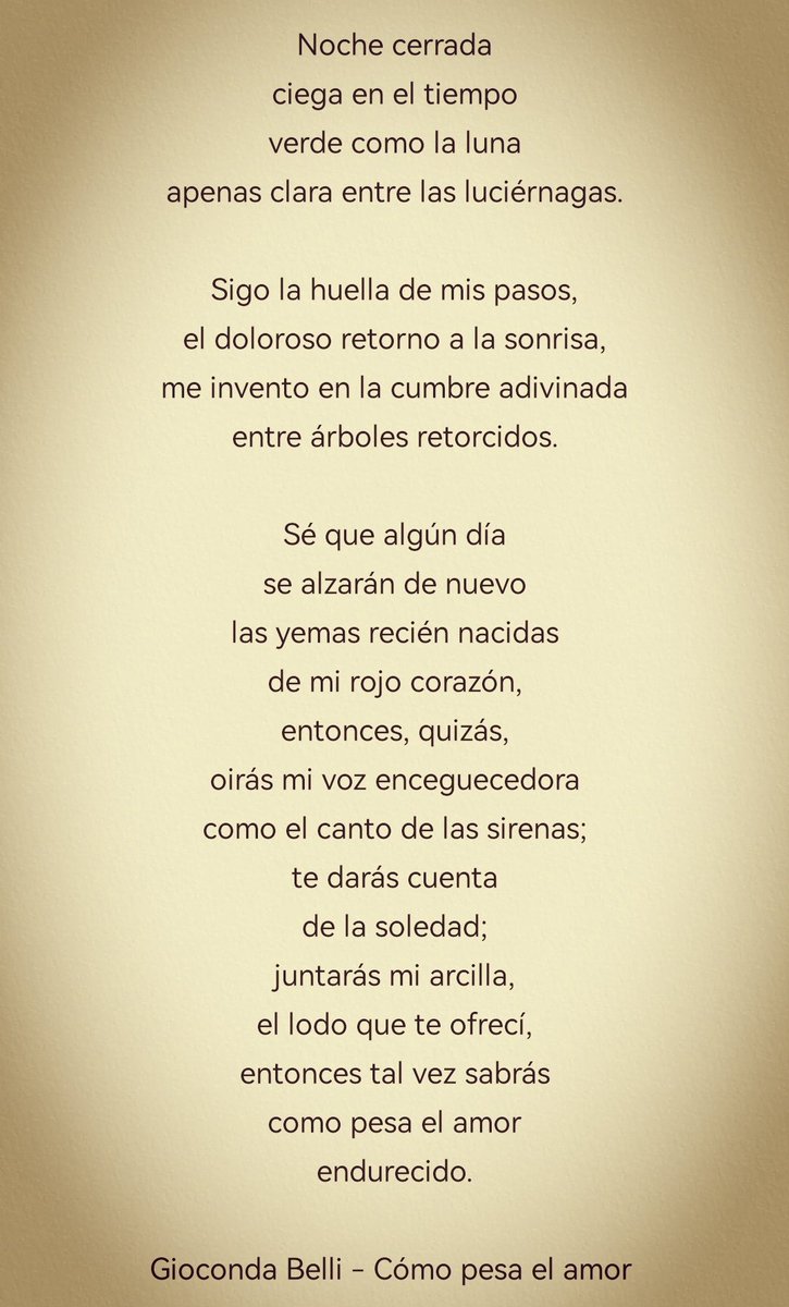 Gioconda Belli - Cómo pesa el amor
#Arte #Literatura #Poesía #RecomiendoLeer #PremioReinaSofía #PoesíaIberoamericana