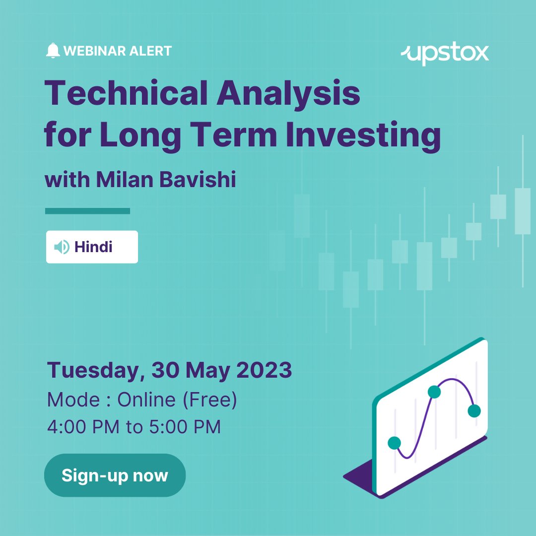 upstox's tweet photo. Aaj ki learnings, humari taraf se! Just join our upcoming webinar and learn insights on long-term investments.
Register for free: https://t.co/oN2TT2LL6S
#learnwithupstox #technicalanalysis #investments #StockMarketindia #Finance #markets #learning https://t.co/9ZNowp1iHP
