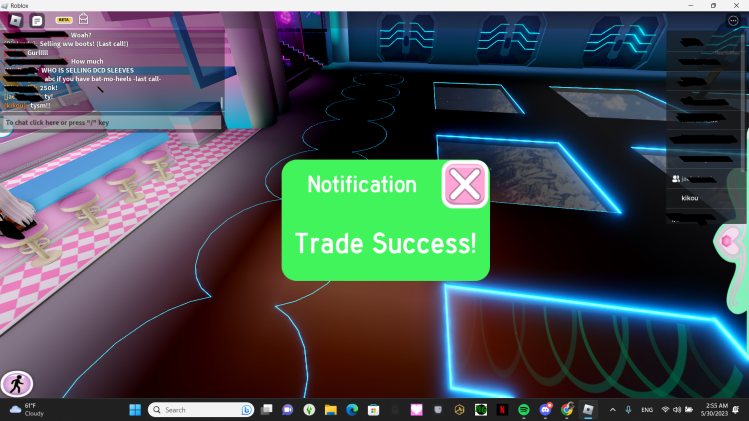 aszhue's tweet photo. 𝒫𝓇𝑜𝑜𝒻 43

with: 777321561513787403 (Eijah.#0031)  

me: Steampunk Set
them: $10 gc (800 robux)

The ss from my screen record is from my POV
and the "Trade success" SS is from the Client's POV https://t.co/EylPweTfhS