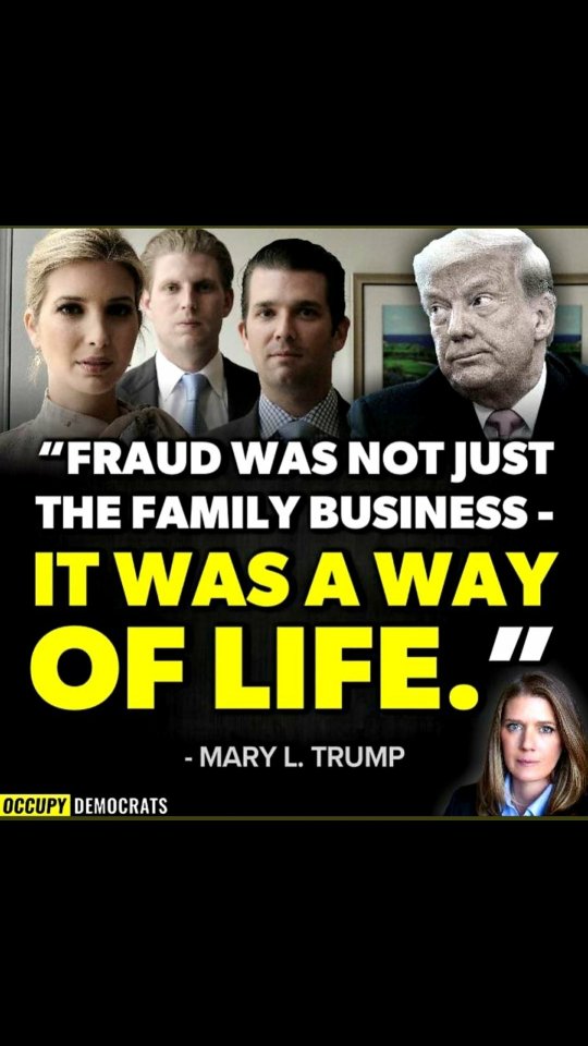 @GayresisterGary Imagine all the taxpayers money that cover their personal grooming needs. The whole family got plastic surgery.. CRIMINALS, words from their own family member. QUOTE; FRAUD 'it was a way of life'👇Mary Trump