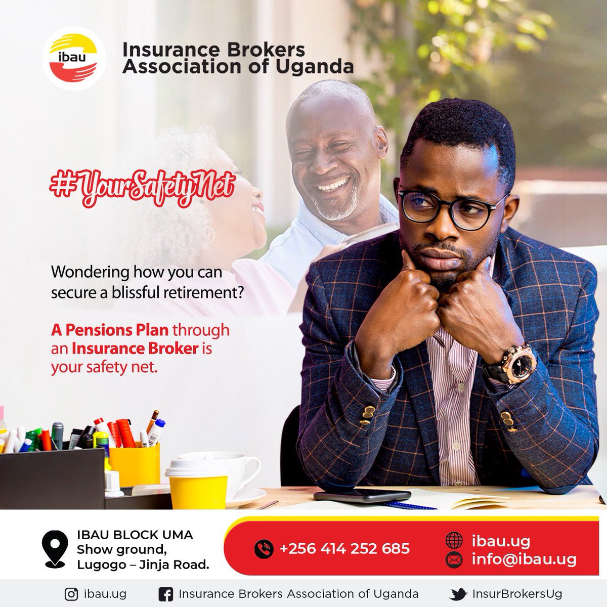 #YourSafetyNet

While you go about your present life, remember to secure your retirement (old) age.

This you can do by taking out a Pension Plan with the help of an Insurance Broker.

#IBAU #Insurance #PensionPlan #InsuranceBroker #Saveforthefuture #InsuranceCover