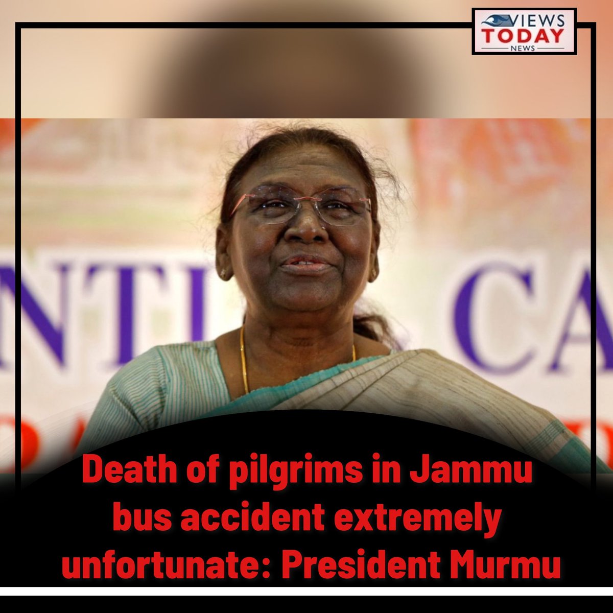 viewstodaymedia's tweet photo. Death Of Pilgrims In Jammu Bus Accident Extremely Unfortunate: President Murmu
#president
#Dropoudimurmu #Jammu #busaccident #Viewstoday #VT #Latestnews #Jknews #hindinews https://t.co/UBzLXAHmDf