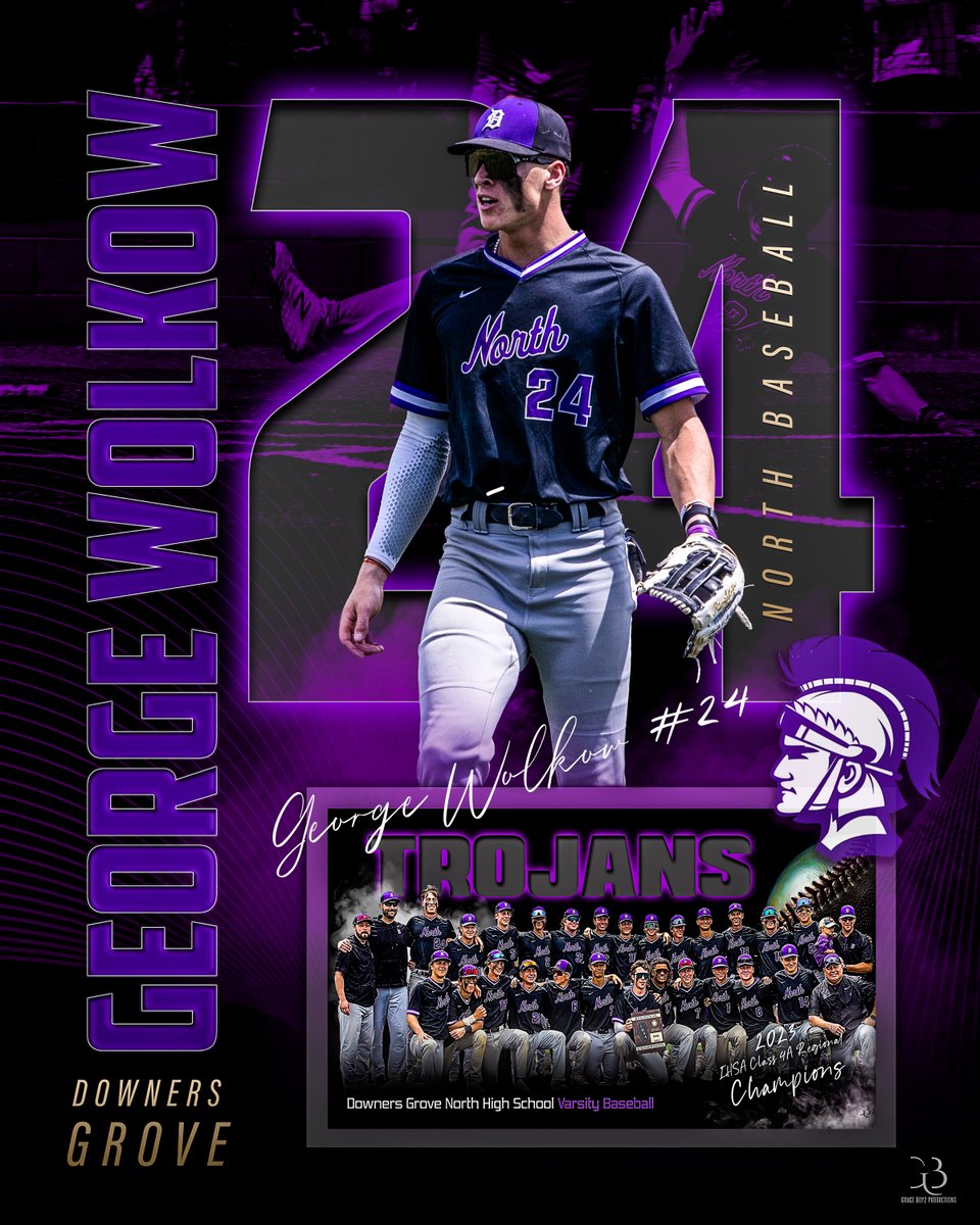 George Wolkow of the 2023 Downers Grove North Trojans. <a href="/DGN_Baseball/">DGN Baseball</a> <a href="/dgnathletics/">DGN Athletic Department</a>
