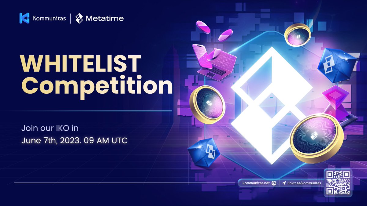 kommunitasnet's tweet image. Hi, $KOMmunity!

🔷 We are giving away whitelist spots for our #IKO with @metatimecom 

If you win the #whitelist spot, you will be able to participate in the Metatime Public Sale Booster 1 even if you do not stake any $KOM ✨

➡️ Participate here bit.ly/Metatime-White…