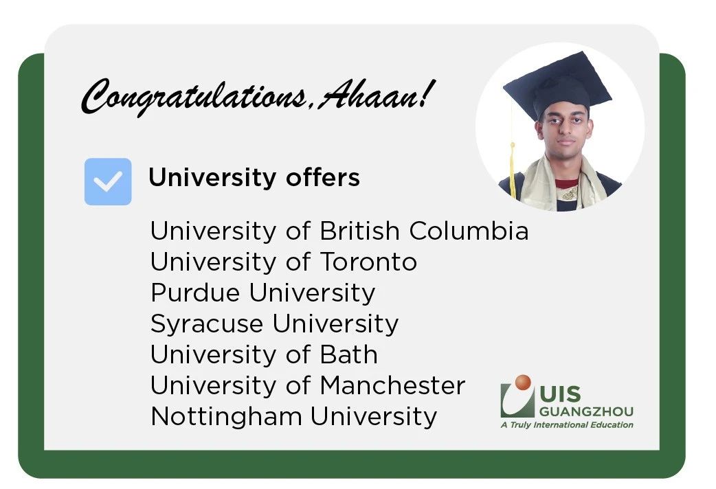 University Offers | Well done, Ahaan ! (May 2023)
Link : utahloy.cn/gz/university-…
At UISG, we’re celebrating the exceptional university offers our graduates are receiving. A huge congratulations goes to Ahaan, who’s achieved the following offers
#uisg #utahloy #universityoffers