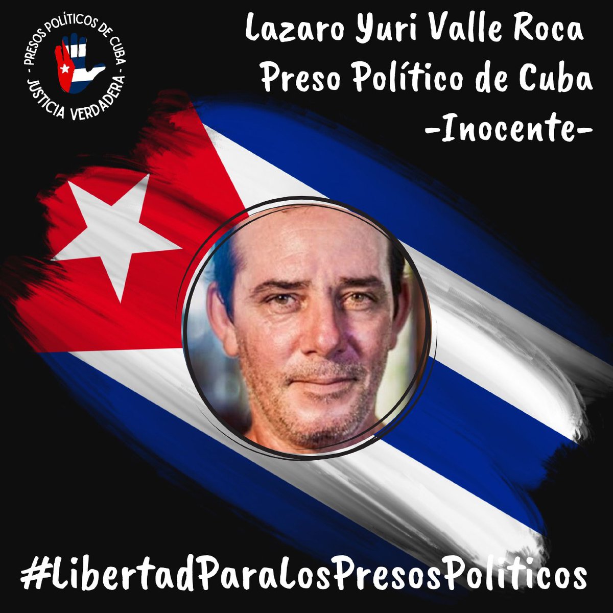 #Twittazo por los #PresosDeCastro 
🇨🇺⛓️💪🏻Libertad para Lazaro Yuri Valle Roca. No lo dejemos solo.
.
.
.
#HastaQueSeanLibres 
#PresosPoliticosDeCuba 
#LibertadParaLosPresosPoliticos