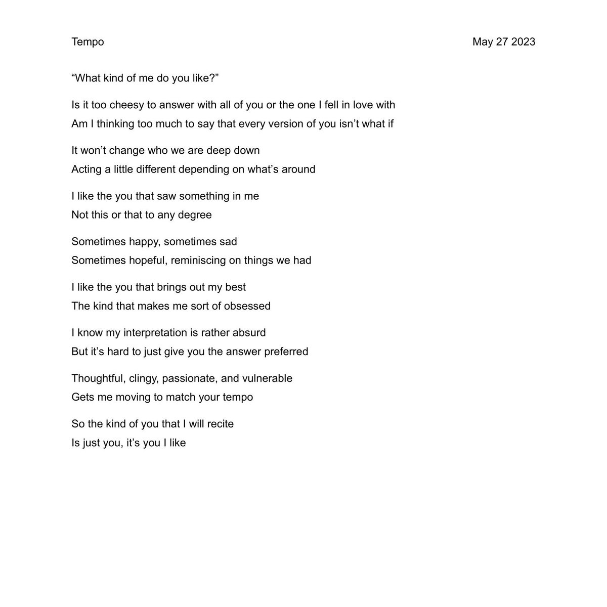 My twitter is absolutely becoming a pogo unrelated art and poetry page. Also thanks to everyone that tuned in to today's very random irl stream✨
