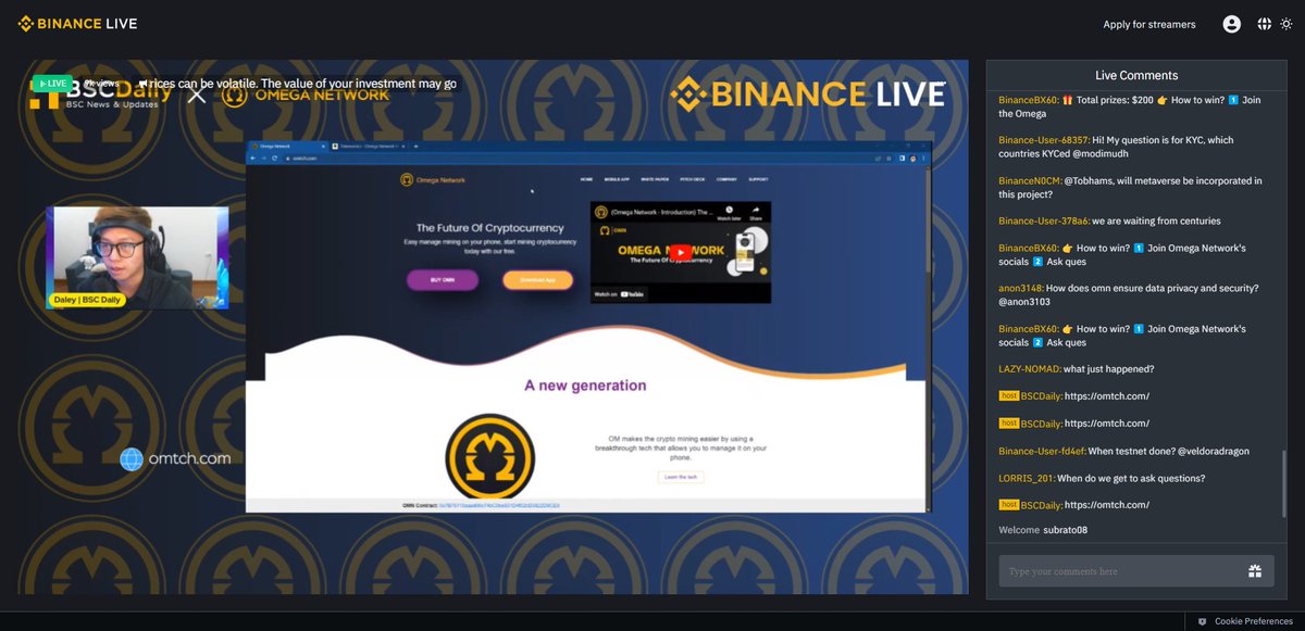 OMCoreTeam's tweet photo. As scheduled, we held an #AMA with @bsc_daily yesterday. The atmosphere was electrifying. We're so happy to announce we had over 10.4K views during our #AMA! 

Thank you for your continued support. Stay tuned for more exciting updates! 
#OmegaNetwork #AMA https://t.co/P2HVLyEWD2