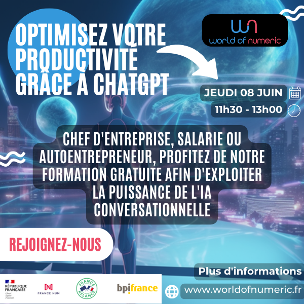 WorldOfNumeric's tweet photo. 🚀💡Découvrez la puissance de ChatGPT et de l'IA conversationnelle lors de notre webinaire GRATUIT! Inscrivez-vous dès maintenant pour une expérience immersive et interactive. Ne manquez pas cette opportunité

Inscription: https://t.co/8htixLy30W

#ChatGPT #IA #PassezAuNumérique https://t.co/POq3M7535y