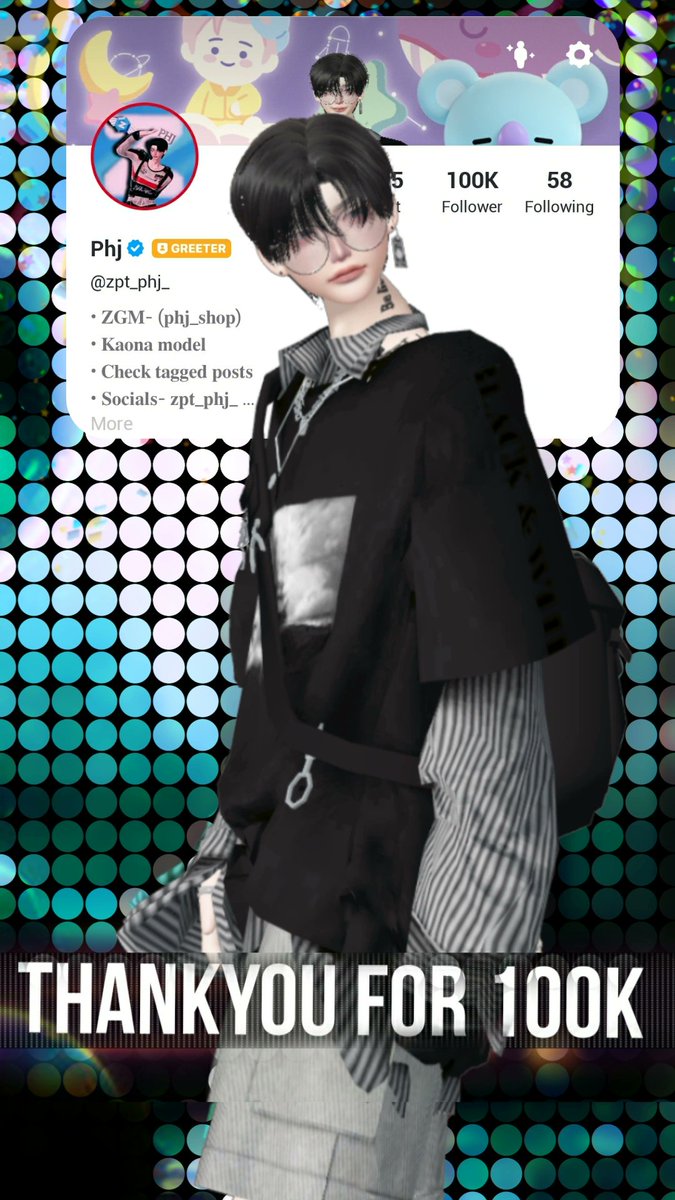 zpt_phj_'s tweet photo. Thankyou  for 100k on zepeto..
@zepeto_official https://t.co/lWwIkdDTo7