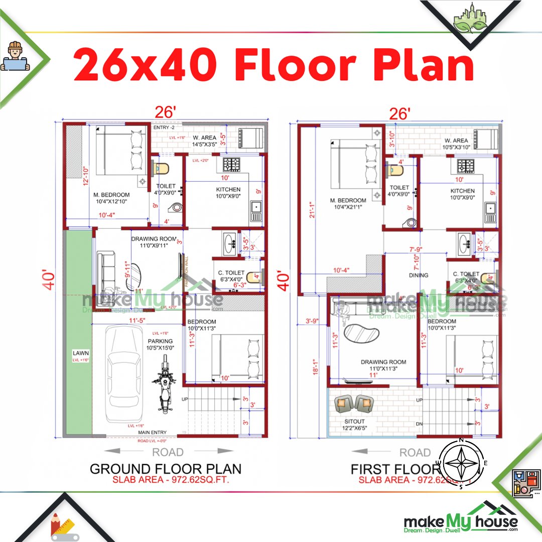 Design your plan with Make My House

26x40 Floor Plan

📧 contact@makemyhouse.com
📞1800-419-3999

#homesweethome #housedesign #sketch #realestatephotography #layout #modern #newbuild #architektur #architecturestudent #architecturedesign #realestateagent #houseplans #arch #luxury