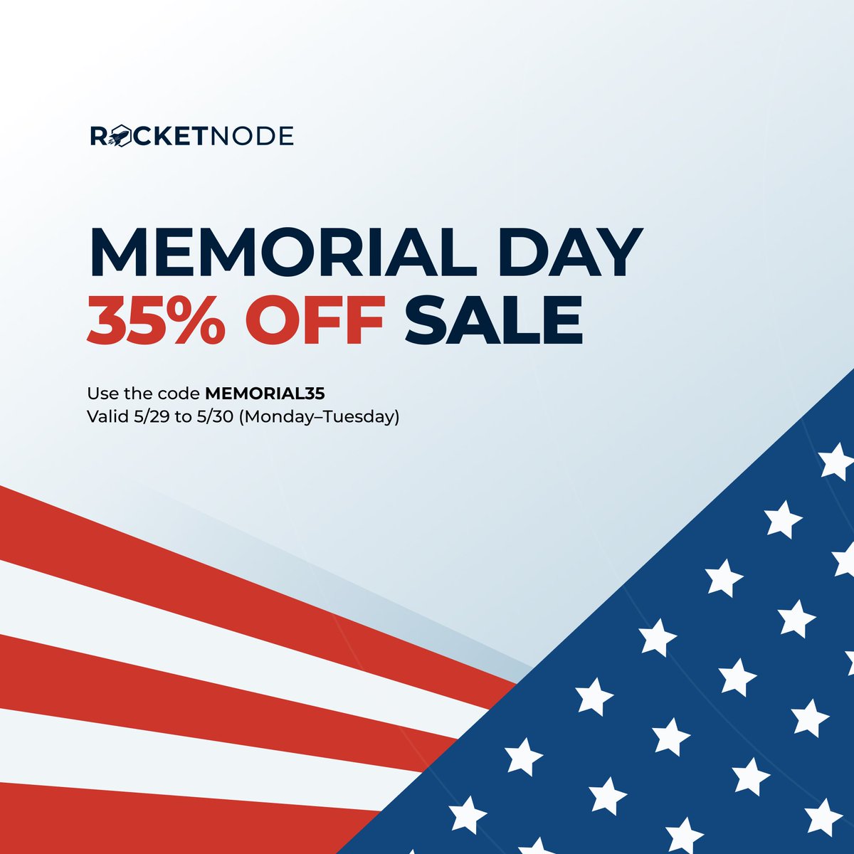 Thank you to the brave men and women who have made the ultimate sacrifice. Enjoy 35% OFF to all services with code MEMORIAL35!

#minecraft #rust #fivem #hosting #gamehosting #rocketnode