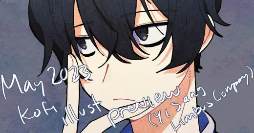 this month's ko-fi illust winner is yi sang from limbus company!!! idk anythign about them but i wuv them kofi members can view the full thing rn :3