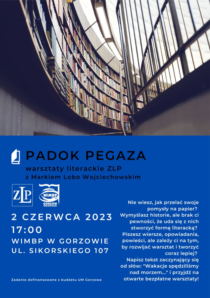 WiMBP's tweet photo. Zapraszamy do @WiMBP na kolejne już warsztaty z cyklu Padok Pegaza. Termin: 2.06.2023, 17.00

#Pegazlubuski #WiMBPGorzow https://t.co/toBwvRg16y