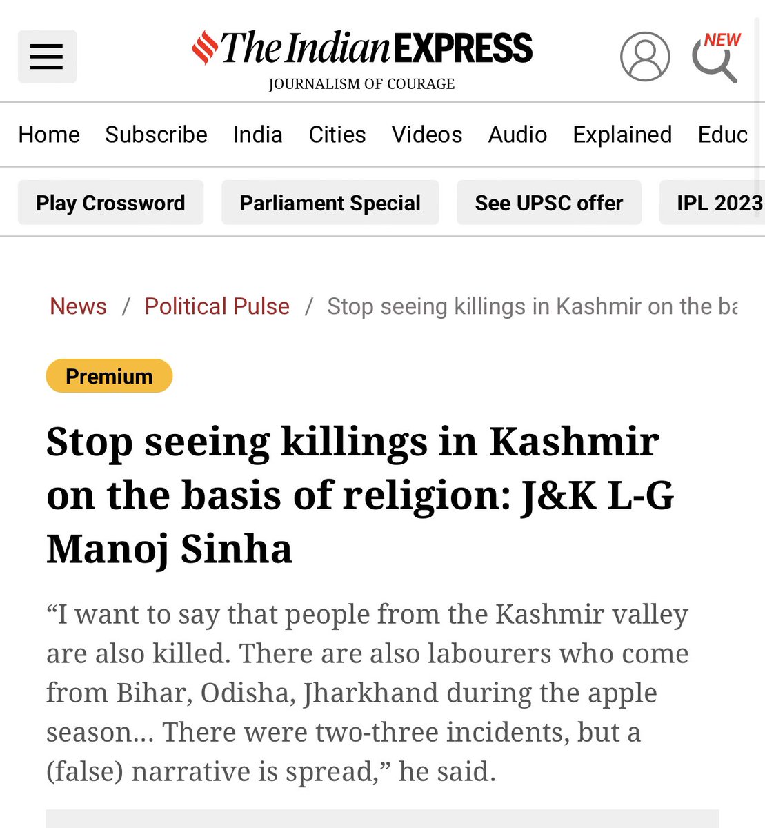 Another Hindu Killing in Kashmir

Deepu of Udhampur (Jammu) killed by Jihadists in Anantnag (Kashmir) on 29.05.2023 (Because he was a Hindu earning livelihood in an Islamic Domain). 

Since 1947, State of India has always remained an “Active Player” in facilitating Hindu…