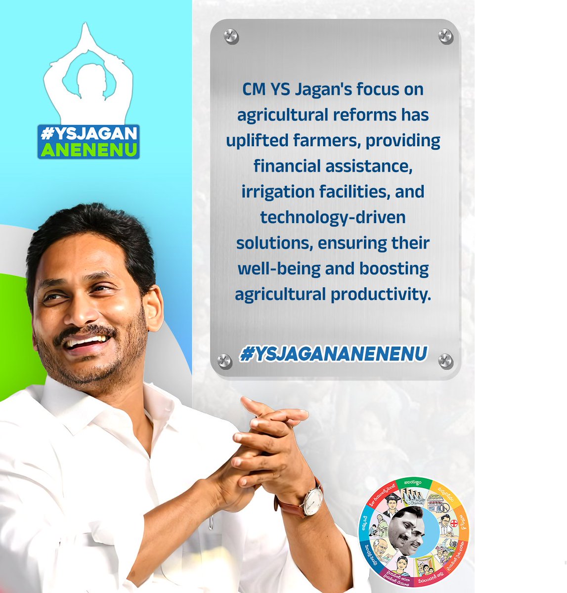 CM YS Jagan's focus on agricultural reforms has uplifted farmers, providing financial assistance, irrigation facilities, and technology-driven solutions, ensuring their well-being and boosting agricultural productivity.
 #FarmersFirst #YSJaganAneNenu