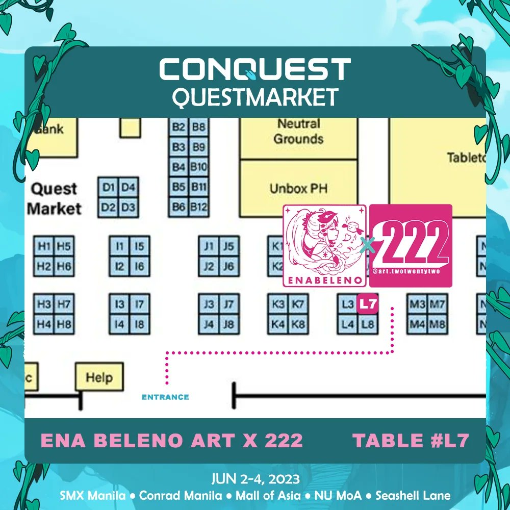 ArtTwotwentytwo's tweet photo. 3 Days to go! โจ
Excited to see you all this June 2-4 at @CONQuestPHL 2023! โค๏ธ
Drop by and say hi at Table L7 to get yourselves freebies from us and @enabeleno โค๏ธ
Event area is open until 7:30pm โจ
See you in the skies! โ๏ธ
#Conquestph #conquestfestival2023 #Artshop https://t.co/STLqfl8NYw