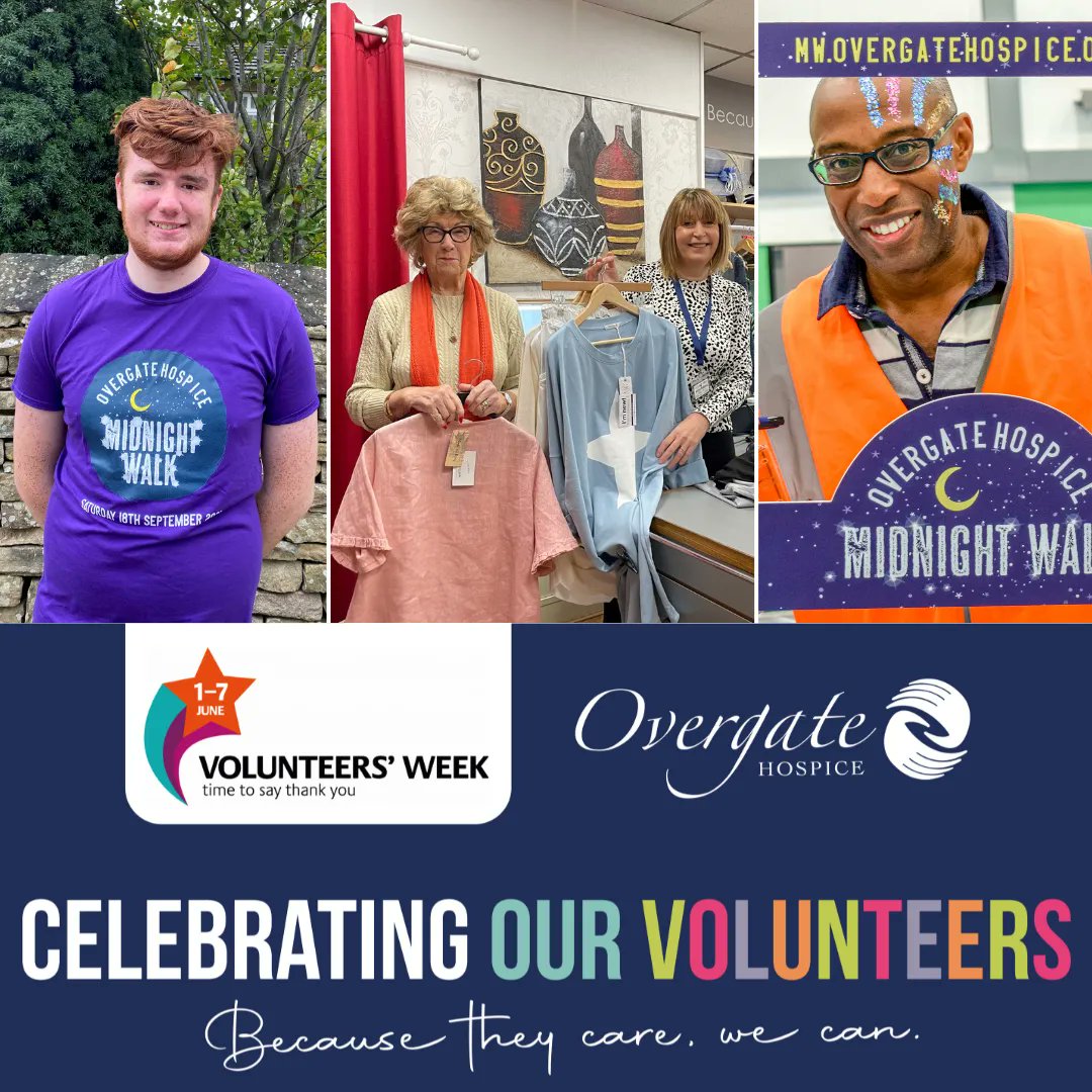 OvergateHospice's tweet photo. We want to take a moment to shine a light on our amazing volunteers... 

From helping out in the Hospice, at our many fundraising events or out working in our busy Charity Shops and Donation Centre, we appreciate each and every one of them!

Because they care, we can. https://t.co/v5OXjhOPp9