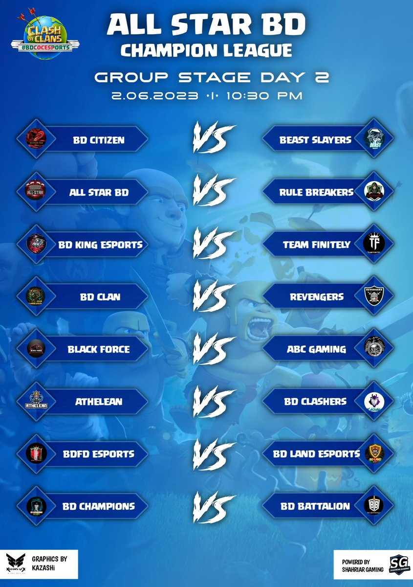 Bdcocesports's tweet photo. ALL STAR BD CHAMPION LEGUE group Stage Fixture https://t.co/ZlxBdU23gC
