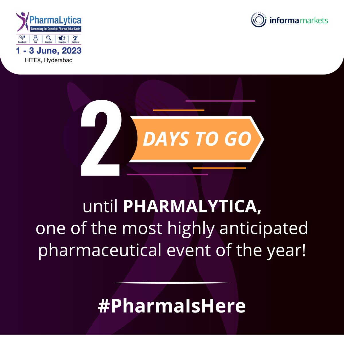 Pharmalytica is your gateway to a world of possibilities in the pharmaceutical realm. With just 48 hours remaining, make sure you don't miss out on the exceptional opportunities that await you.​

#PharmaIsHere #PharmaceuticalIndustry #Pharmalytica #2daystogo