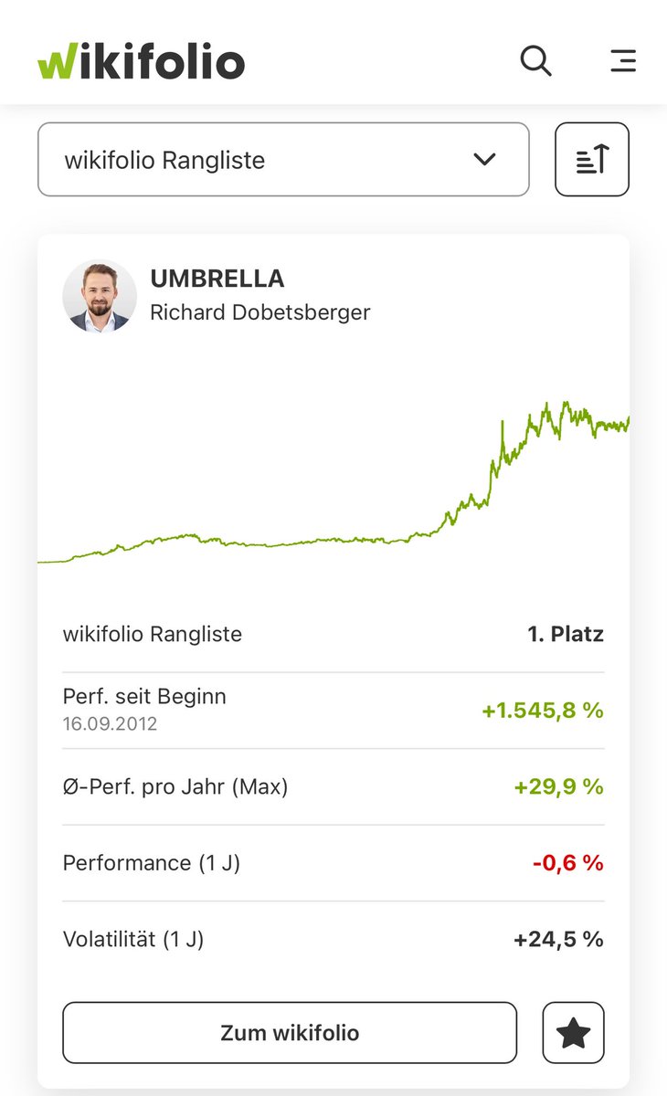 RitschyD's tweet photo. The #UMBRELLA #Strategy and the #wikifolio UMBRELLA. Starts as #one in this new week 🙃🤓🐘 💪🏼 #trade #sun #fun #run #mumak SOTRAWO and wikifolio Financial Technologies AG 

https://t.co/cova8wHusc https://t.co/2mxd1QWENN
