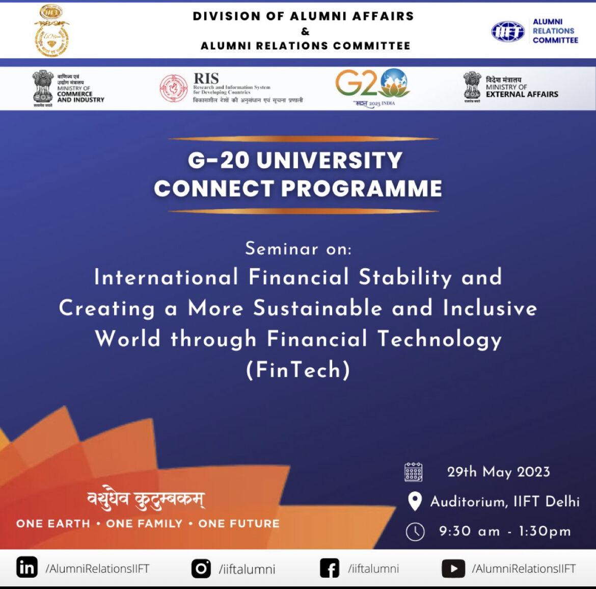 Engaging discussion on #fintechinnovation at #G20India University Connect hosted by @iift1963 
as part of #India #G20presidency.

#IIFT #G20 #roadahead #sustainablefuture #inclusivefinance #fintech #crossbordertrade #crossborderpayments #globaltrade #futureofpayments #CBDCs