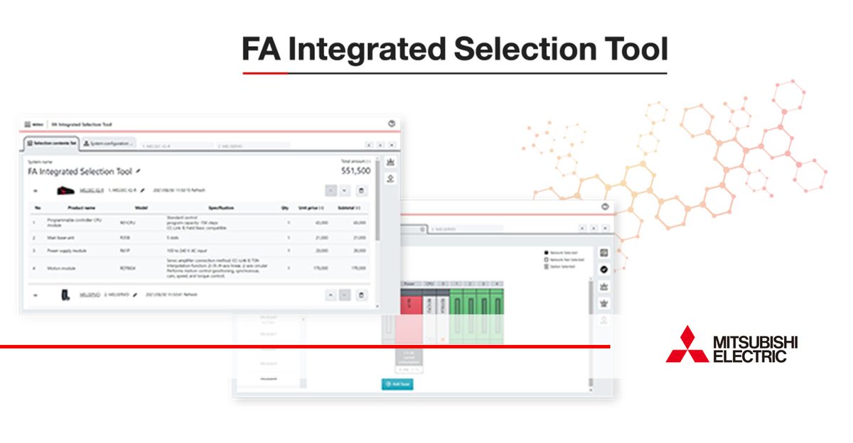 Mitsubishi_FA's tweet image. Latest upgrade to the FA integrated selection tool expands flexibility in planning your system configurations.
Its device library has now been expanded to cover the MELSEC-L series #programmablecontrollers.
Check it out from here:
okt.to/E4Sbnu