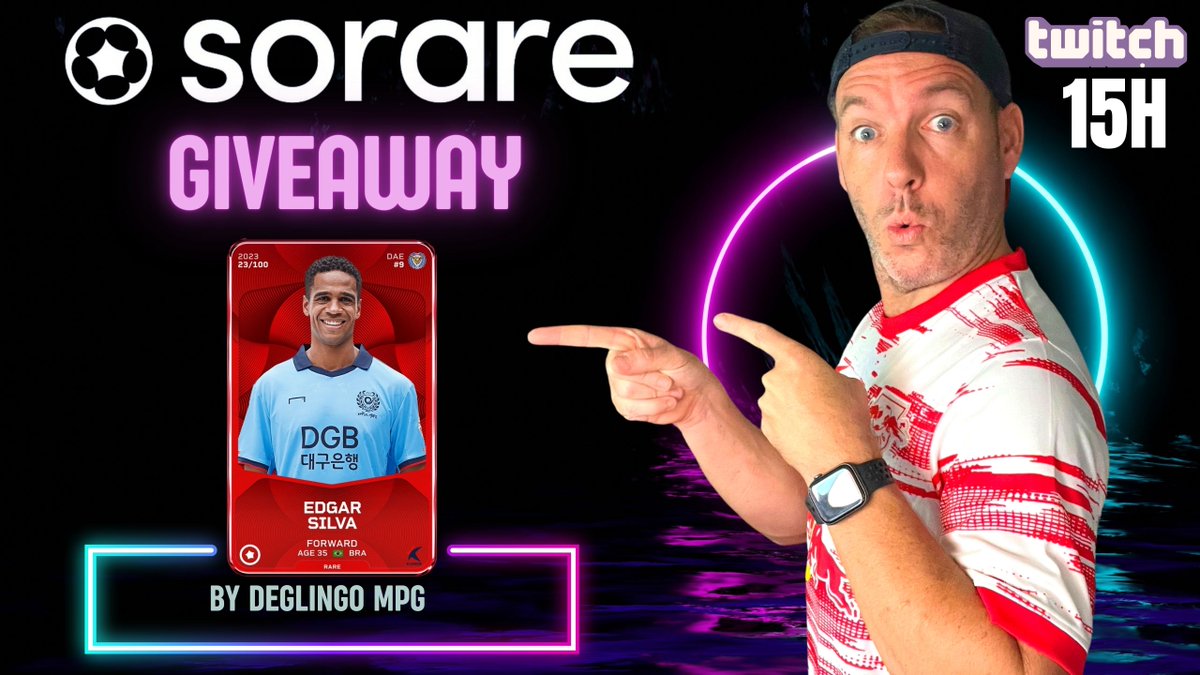 Grosse soirée @sorare pour fêter une jolie GW !

Je vous offre en Giveaway EDGAR SILVA Rare 2023 !

1. Follow <a href="/DeglingoMPG/">Deglingo SORARE</a> 
2. RT 
3. RDV 16h pour le TAS

Pour tout ceux qui veulent rejoindre mon académie spéciale @sorare pour mieux performer c'est ici !
sorare-academy.deglingosorare.com/sorareacademy