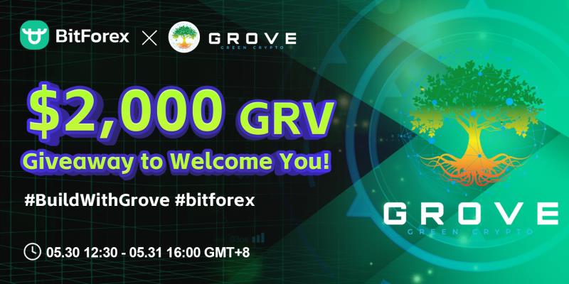 🪂 Airdrop Time

💰 50 ppl to win 💲40 GRV each!

To Enter:
1⃣️Follow <a href="/bitforexcom/">BitForex</a> <a href="/GroveToken/">GroveCoin Official</a> 
2⃣️Like, RT, and tag 3 friends
3⃣️Comment #BuildWithGrove #bitforex

#Airdrops #event #GRV #friends