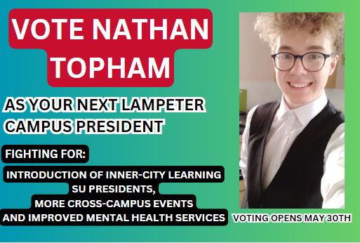 NathanT_03's tweet photo. Attention #UWTSDBirmingham students!
I am Nathan and I will be campaigning for Lampeter Student President at Quay Place and Sparkhill today. If you see me, feel free to come and ask about my campaign policies.
I will be at Quay Place from 9am, then will move to Sparkhill at 12pm! https://t.co/2pbFFGtsvH