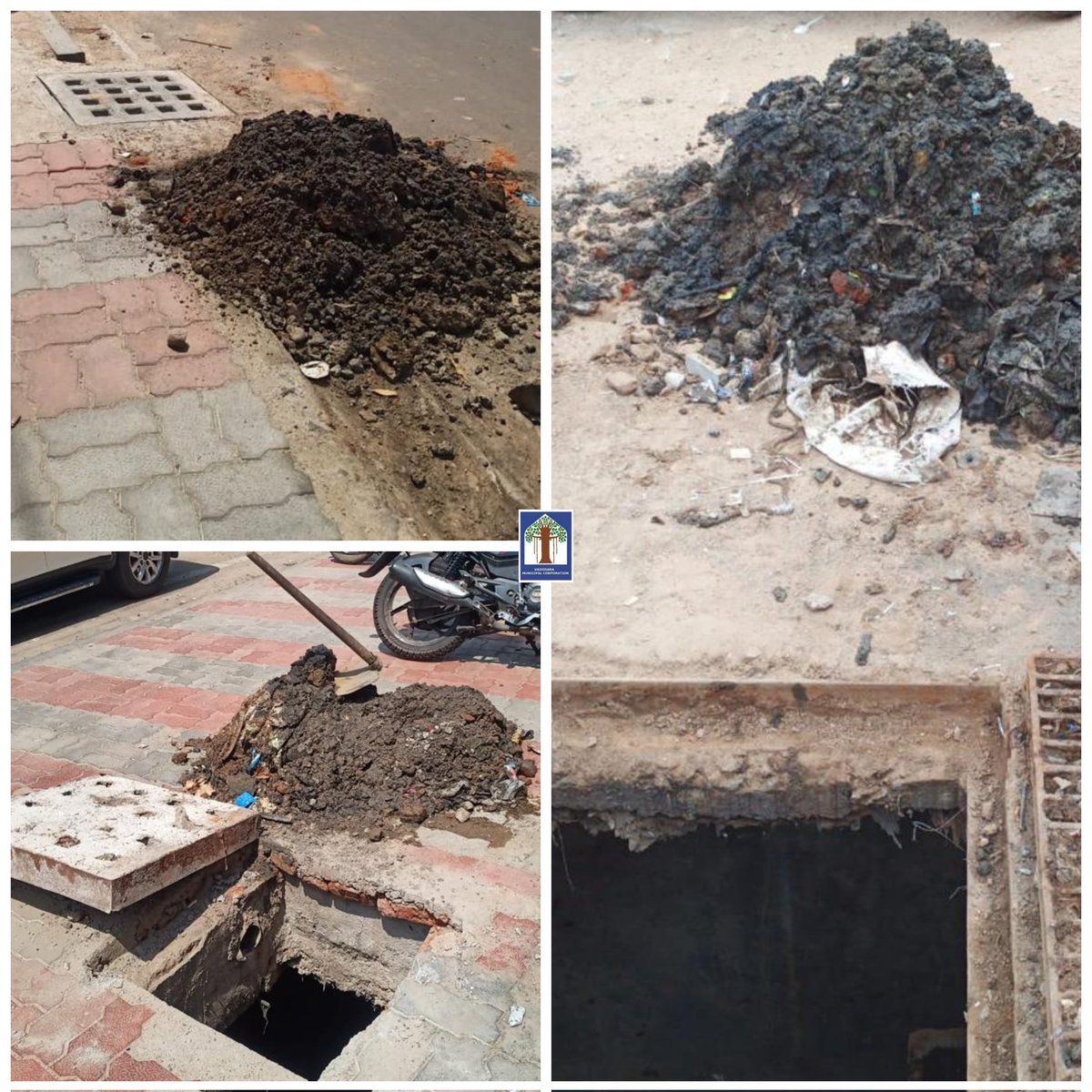 VMCVadodara's tweet photo. વડોદરા મહાનગર પાલિકાની ટીમ દ્વારા વિવિધ વિસ્તારોમાં પ્રિમોન્સૂનની કામગીરીના ભાગરૂપે કેચપીટની સફાઈની કામગીરી કરવામાં આવી રહી છે.

#VMCVadodara #VMC #Vadodara #SmartVadodara #DigitalVadodara #vmcvadodara #greenvadodara #cleanvadodara #AzadiKaAmritMahotsav https://t.co/Q0BjyLXHUf