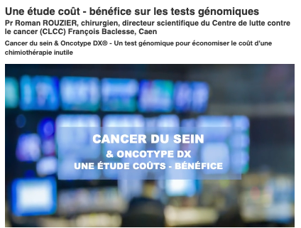 acteursdesante's tweet image. #testgenomique #chimiotherapie 👉 “Nous venons de présenter lors de la Conférence européenne de Barcelone une étude dans laquelle nous avons étudié les bénéfices d’un changement de stratégie de prise en charge des patientes atteintes d’un #cancerdusein” 

acteursdesante.fr/une-etude-cout…