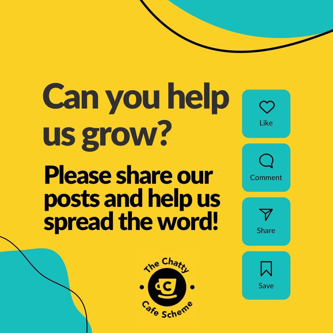 chattycafe's tweet image. Hello 👋 

Do you know just by liking, sharing and even commenting on our posts, this helps us grow and spread the word about scheme!

So if you see any of our posts we would really appreciate any interaction!

#meetnewfriends #connect #linkworker #helpeachother #loneliness
