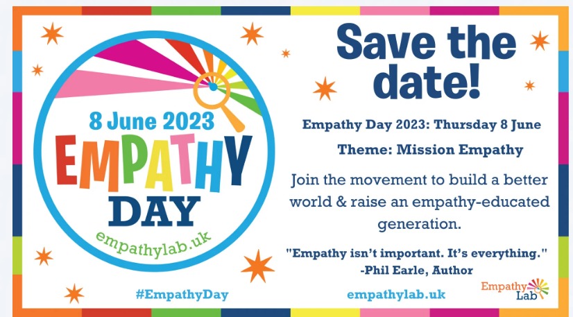 Get your class involved with Empathy Day 2023: empathylab.uk
Empathy is a crucial life skill every child deserves the chance to develop, and a force for social change.