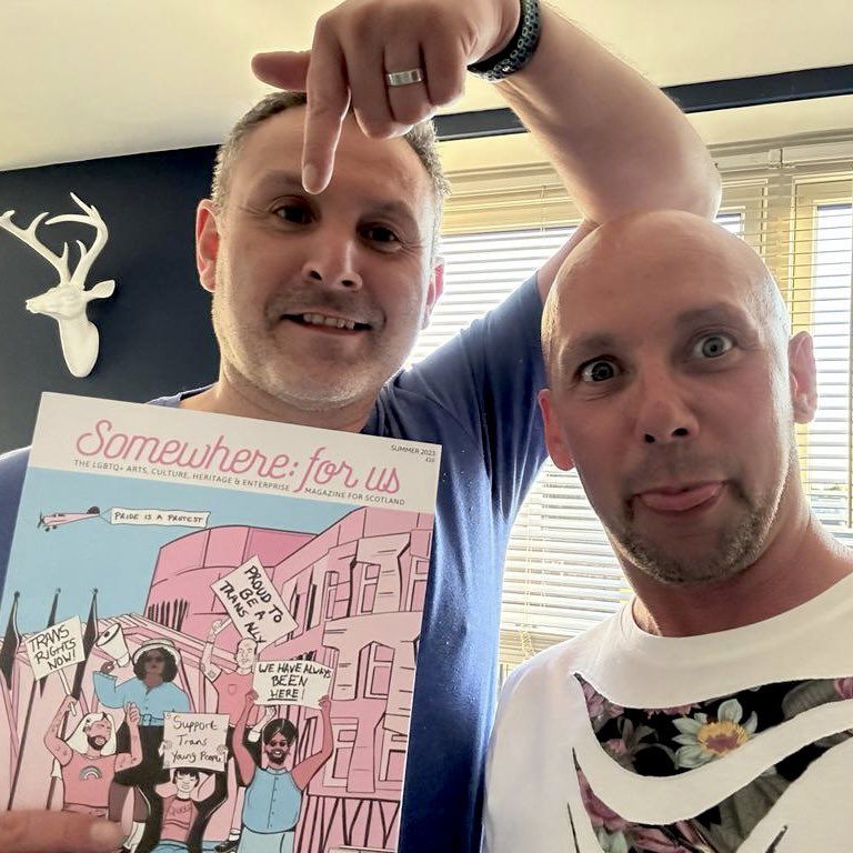 We’re loving seeing our members sharing photos of the new issue of our #SomewhereForUs 🏳️‍🌈 magazine.

We were smiling with pride when this pic of Derek and Shane popped up in our notifications.

You can become a member, order the mag and more at somewhereforus.org/shop