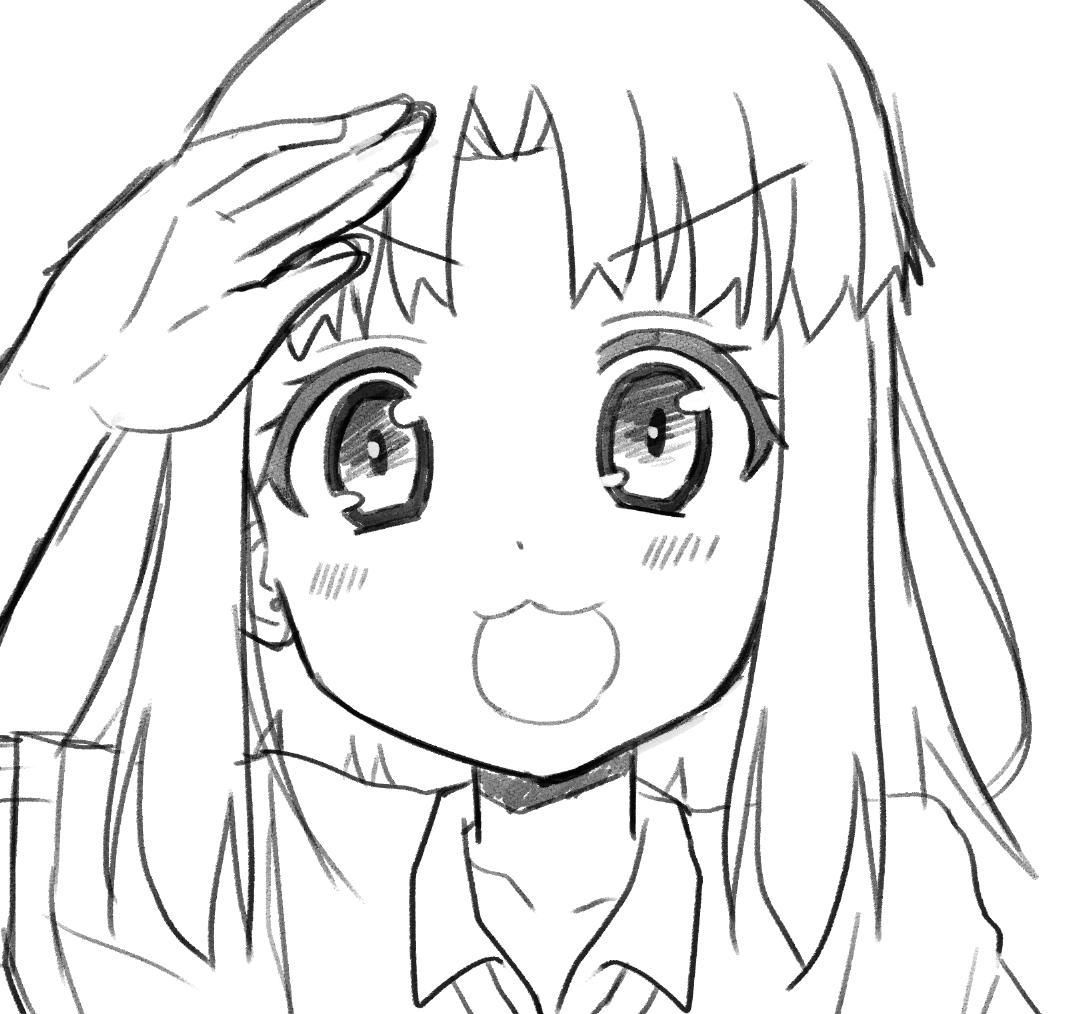 今日の先行用の下書き!敬礼!(゜□、゜)