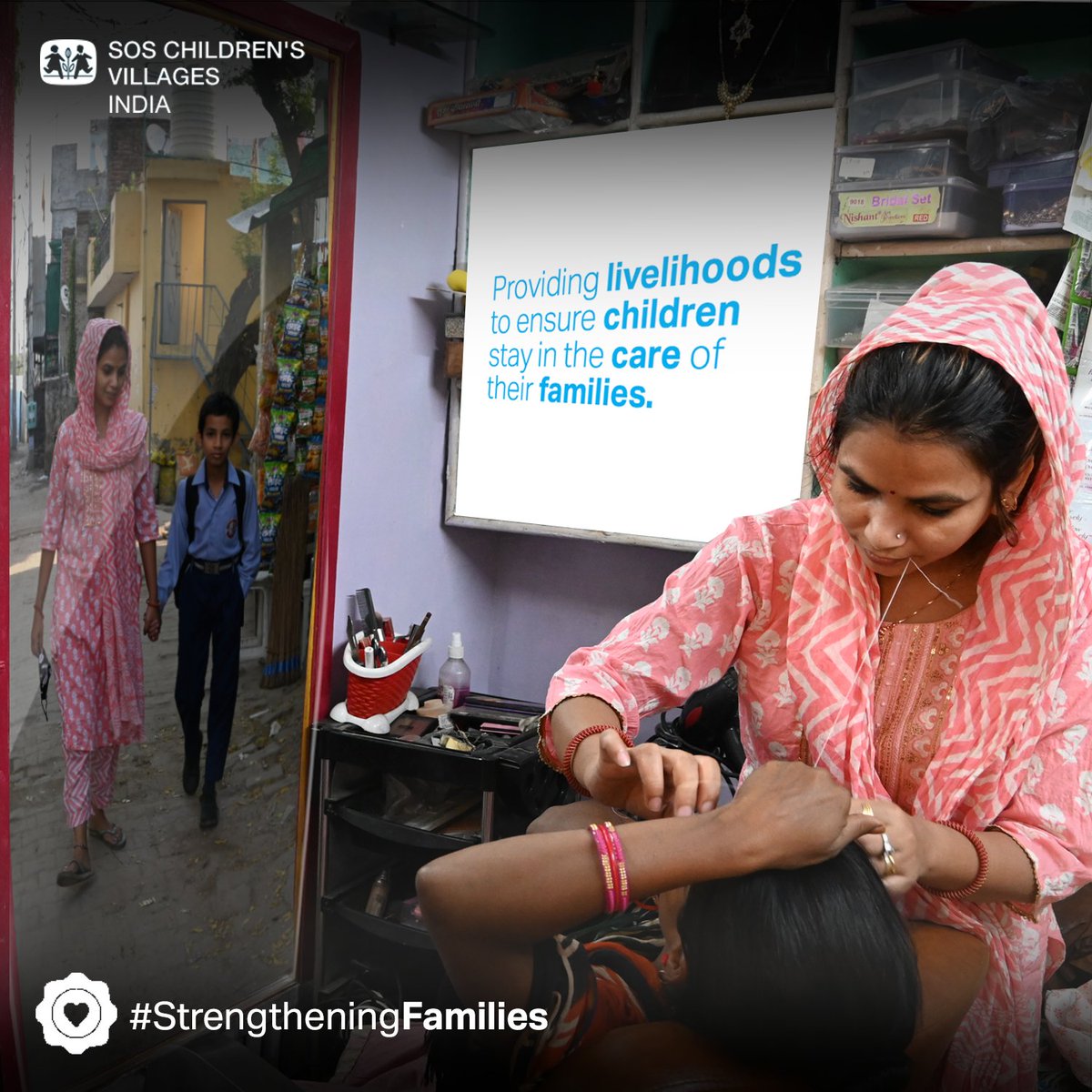 ‘Mirrors can be a window to a secure future’

Invest in our Family Strengthening Programme: soschildrensvillages.in/donate-now/

#SOSCVI #SOSIndia #Livelihood #FSP #FamilyStrengtheningProgramme #StrengtheningFamilies #Family #Child #Charity #Invest #Donate