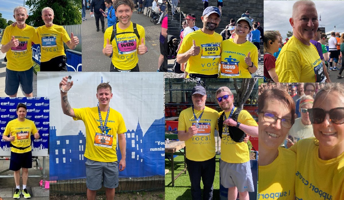 VOCALEdinburgh's tweet photo. A huge congratulations to our 12 speedy supporters who took part in the 10k, half marathon and full marathon in Edinburgh over the weekend! Thank you for raising vital funds for VOCAL’s carers 🎉 https://t.co/J73PP3Sz5C