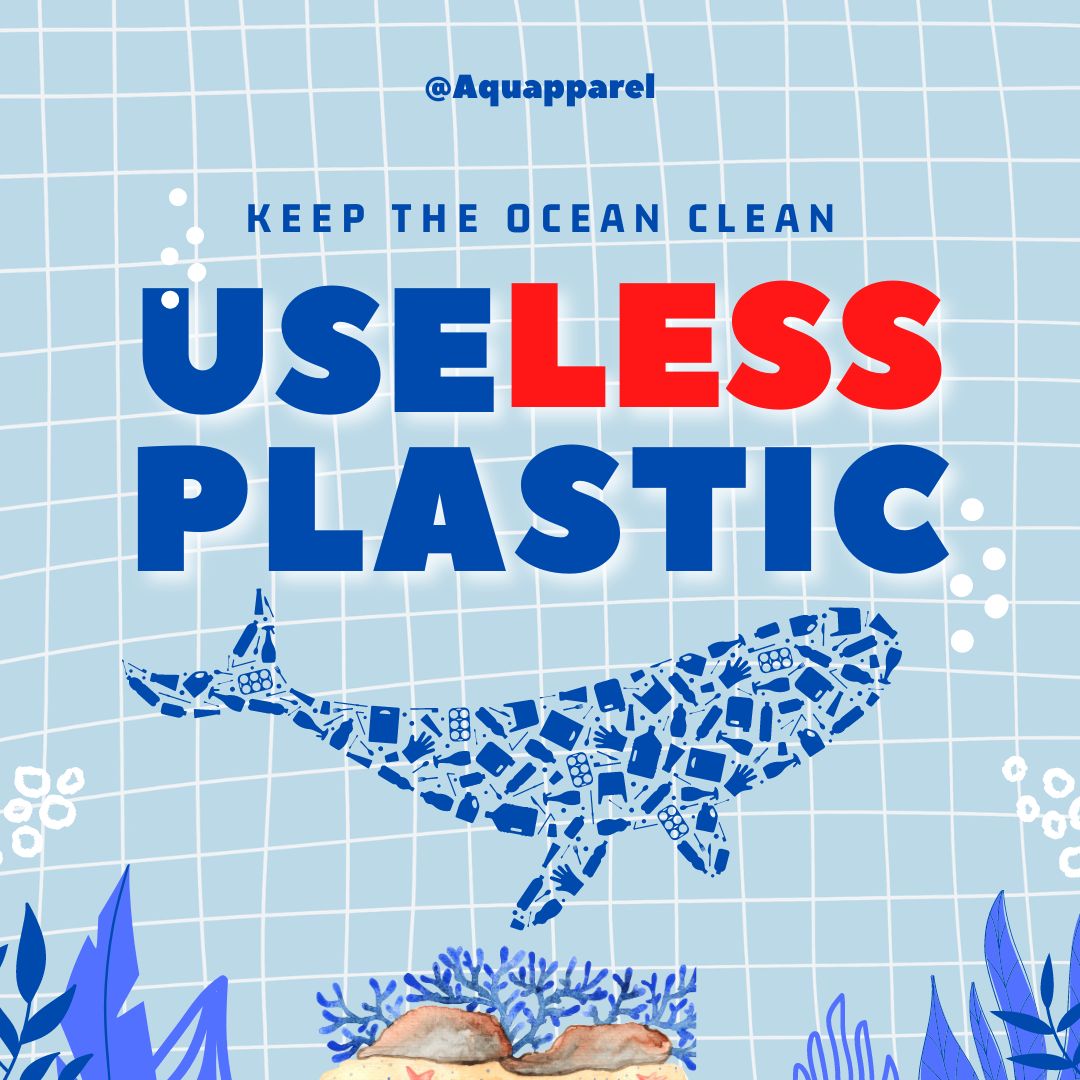 Aquapparel's tweet image. Did you know: The ocean has 5.25 trillion pieces of plastic debris; of that, 269,000 tons float on the surface. Research states that, by 2050, plastic will likely outweigh all fish in the sea. Let's prevent that from happening. #saveourseas #uselessplastic #endplasticpollution