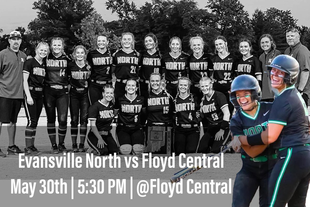 northsoftball2's tweet photo. Lady Huskies travel to Floyd Central tonight for REGIONALS. Let’s once again pack the stands! 
Good luck ladies! 💚🥎💚 https://t.co/4KWVPdQLkS