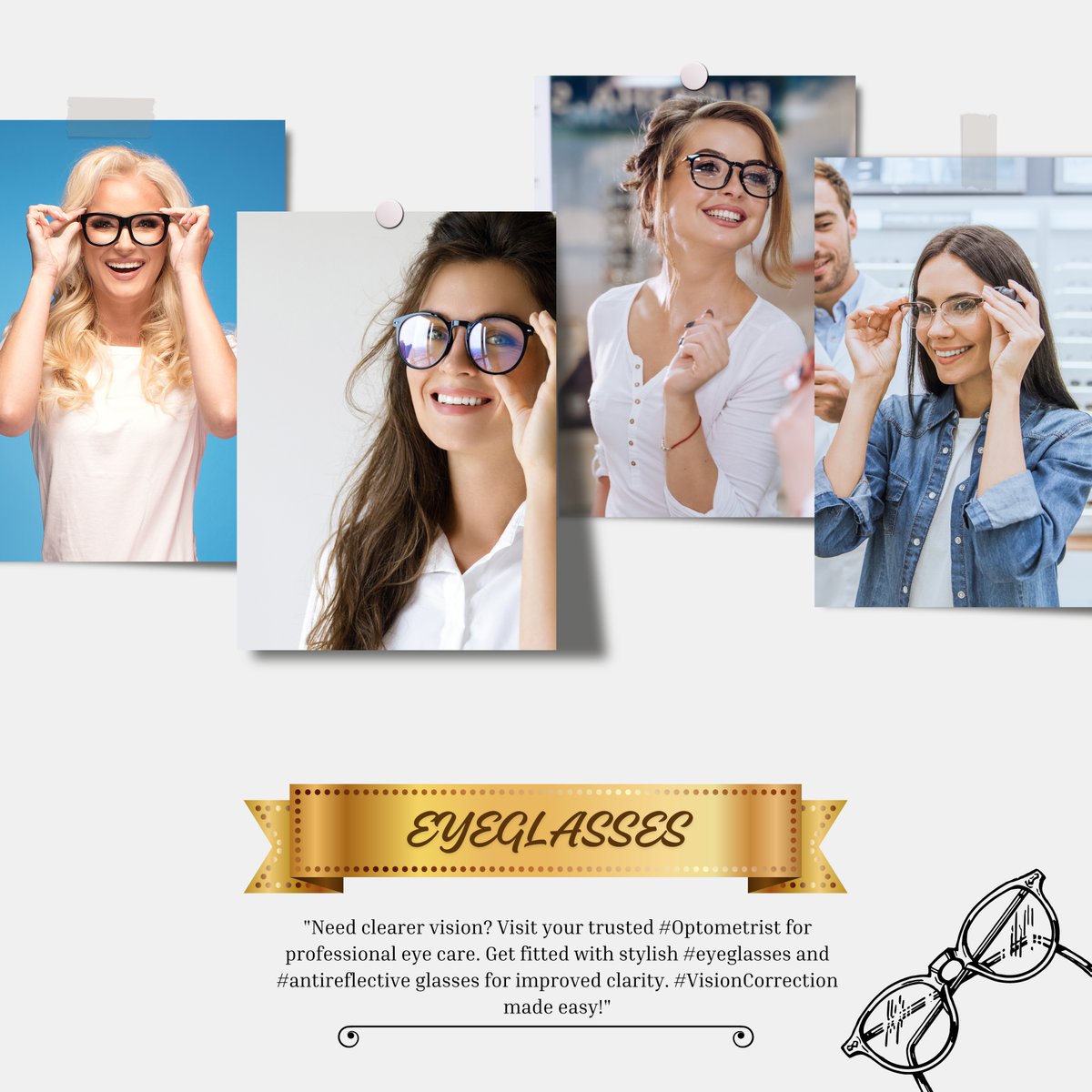 tosee2020's tweet image. &quot;Need clearer vision? Visit your trusted #Optometrist for professional eye care. Get fitted with stylish #eyeglasses and #antireflective glasses for improved clarity. #VisionCorrection made easy!&quot;