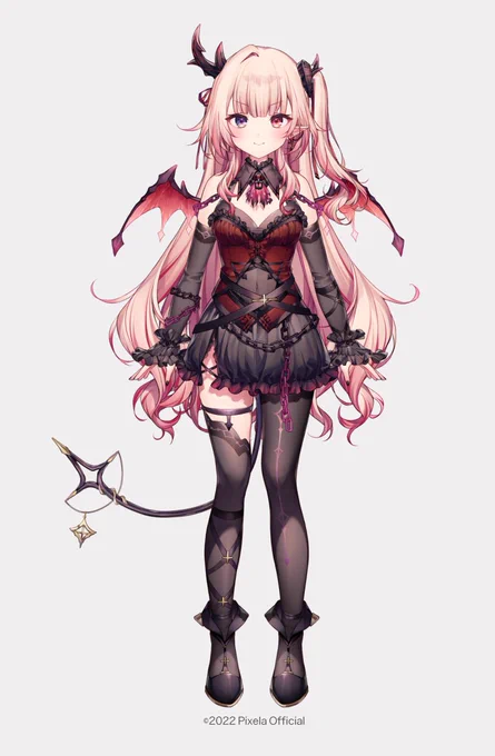 タイのVtuberグループ『Pixela Project』さん アダリタ・リリベルちゃんのキャラクターデザインを担当させていただきました先日デビューしました!よろしくお願いします!