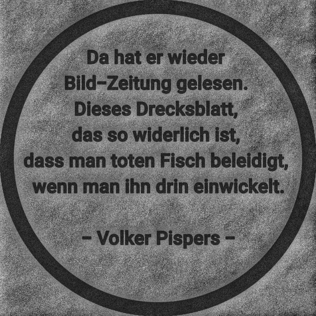 #HaltDieFresseSpringerPresse #haltdiefressebild #Bild #Bildzeitung #volkerpispers #fcknzs  #niewieder #Krieg #Faschismus #Kriegspropaganda #Diffamierung #drecksblatt