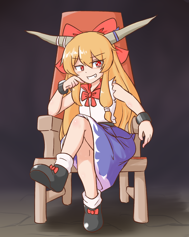 伊吹萃香 「skebご依頼で描きました 萃香ちゃん 」|いすぃのイラスト