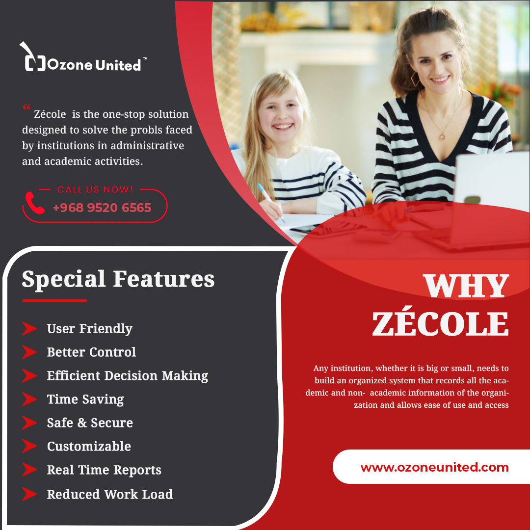 Zécole is the one-stop solution designed to solve the problems faced by institutions in administrative and academic activities.

#work #findapro #oman #omanbusiness #erpsoftware #webdevelopment #appdevelopment #schoolmanagement